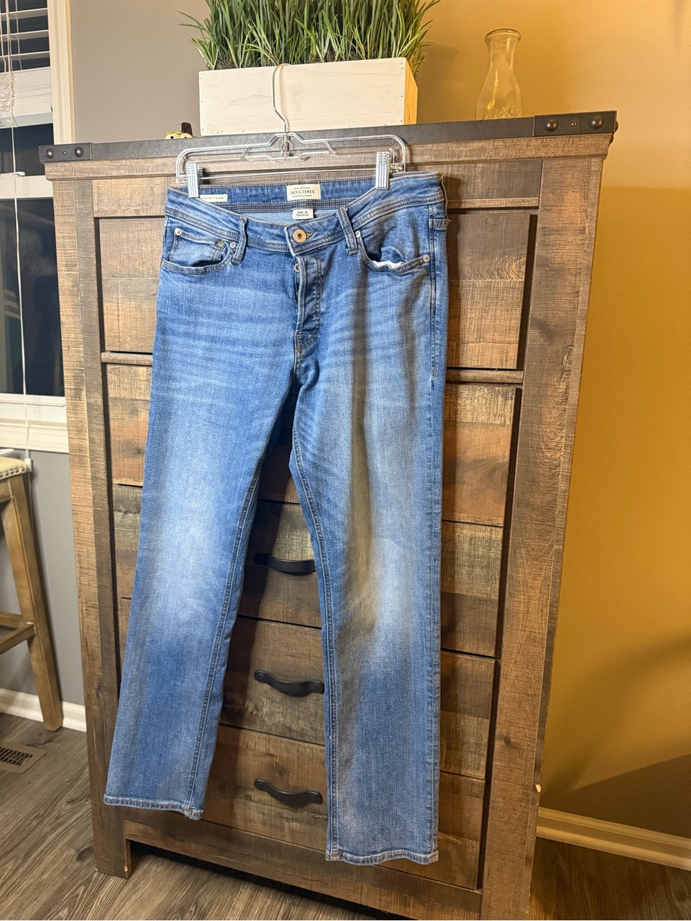 Jack & Jones Light Blue Straight Leg Jeans 33x32 Womens